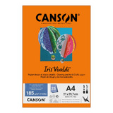 Papel Canson A4 Iris Vivaldi 185g 25fls Escolha A Cor