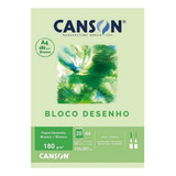 Papel Canson Bloco Para Desenho Branco A4 180gr 210 X 297mm