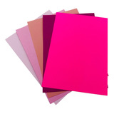 Papel Color Plus A4 180g Tons De Rosa Massa Colorida 50un