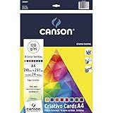 Papel Colorido A4 120g M Canson 66667163 Criativo Cards 8 Cores 24 Folhas