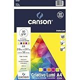Papel Colorido A4 80g M Canson 66667162 Criativo Lumi 5 Cores 50 Folhas