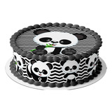 Papel De Arroz E Faixas Para Bolo Urso Panda Redondo 20 Cm