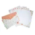Papel De Carta Coleção Letter Set Com Textura De Flores Cor Branco/laranja