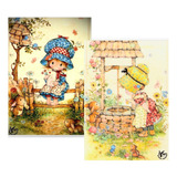 Papel De Carta Estilo Antigo Boneca Impresso Kit 12 Unid