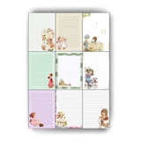 Papel De Carta Estilo Antigo Pautado Sarah Kay Kit 14 Un