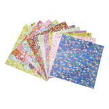 Papel De Carta Origami Coleção Floral Japonês Lote 72