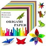 Papel De Origami Dupla Face Cor 200 Folhas Papel De Origami De 15 X 15 Cm 20 Cores Kit De Papel De Origami Para Crianças De 5 A 8 Anos 8 A 12 Kit De Papel Colorido Presentes Para Iniciantes Colorido 500