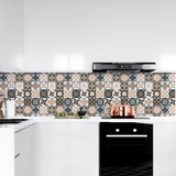 Papel De Parede Adesivo 3d Cozinha Azulejos Revestimento