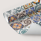 Papel De Parede Adesivo Cozinha Azulejo Portguês Colors 1m