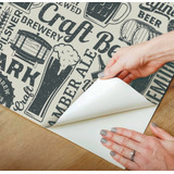 Papel De Parede Adesivo Cozinha Cerveja Artesanal Beer 12m