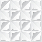 Papel De Parede Adesivo Efeito Gesso 3d Triangular Branco 3m