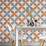 Papel De Parede Adesivo Geométrico N014024 Rolo 0 58x3M