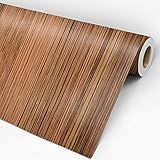 Papel De Parede Adesivo Lavável Madeira Marrom
