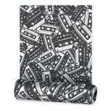 Papel De Parede Adesivo Moderno Fita Teen Cassete 2 5m
