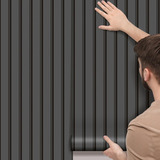 Papel De Parede Adesivo Painel Ripas De Madeira Ripado 3m