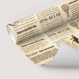 Papel De Parede Adesivo Quarto Sala Retro Jornal Antigo 10m