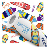Papel De Parede Adesivo Skateboard Skate Teen 10m