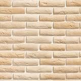 Papel De Parede Adesivo Tijolinhos Bege Rejunte Branco 1m