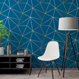 Papel De Parede Adesivo Vinílico Lavável Zara Azul