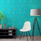 Papel De Parede Adesivo Vinilico Zara Gold Tiffany