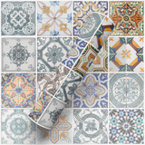 Papel De Parede Autocolante Sala Azulejo Português Color 3m