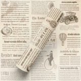 Papel De Parede Autocolante Sala Retro Jornal Antigo 10m