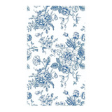 Papel De Parede Floral Azul Detalhado
