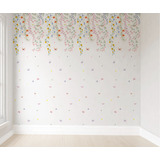Papel De Parede Floral Rosa Borboletinha Infantil Pp500 M 