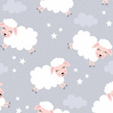 Papel De Parede Infantil Bebê Adesivo Lavável Ovelhas