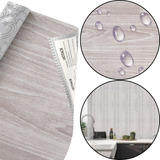 Papel De Parede Madeira Adesivo Ripado 10m X 45cm Lavável 3d