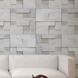 Papel De Parede Pedra Canjiquinha Nature Mosaico Adesivo 10m