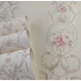 Papel De Parede Relevo Importado Lavável Floral Rolo 10mt