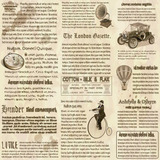 Papel De Parede Retro Jornal Antigo Autocolante Lavável 10m
