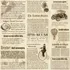 Papel De Parede Retro Jornal Antigo Autocolante Lavável 3m