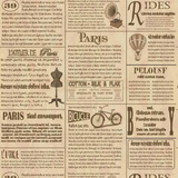 Papel De Parede Temático Vintage Jornal De Paris Antigo 2 5m