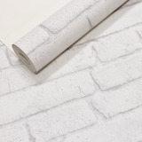 Papel De Parede Tijolo Lavável Tijolinho Branco C Off White