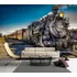 Papel De Parede Trem Locomotiva Paisagem 3d Adesivo Gg225