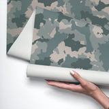 Papel De Parede Vinílico Sala Camuflagem