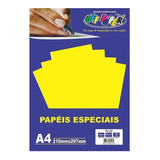 Papel Especial Color Plus 180g A4 20 Folhas Para Artesanato Cor Amarelo