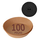 Papel Forro Air Fryer Antiaderente Descartável Com 100 Pcs