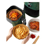 Papel Forro Air Fryer Antiaderente Descartável Com 100 Pcs