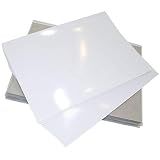Papel Glossy Dupla Face 120g A4 Fotográfico Branco Brilhante Resistente à água / 100 Folhas