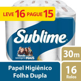 Papel Higienico Folha Dupla Sublime Softys L16p15 Rolos