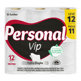 Papel Higiênico Vip Folha Dupla Neutro 12 Rolos Personal