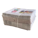 Papel Jornal Velho Pacote 100 Folhas Grandes Fardo Limpo