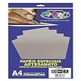 Papel Lamicote Prata A4 250G Pacote Com 10 Folhas Off Paper