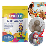 Papel Machê Massa Semi Pronta Modelar Escultura 100g Acrilex