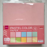 Papel Origami Pastel Color 80 Fls 10 Cores 15x15 Cm