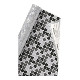 Papel Parede Adesivo 10 Metros Envelopamento Pastilha Preta