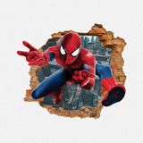 Papel Parede Buraco Super Heróis Hulk Thor Efeito 3d 55x45cm
